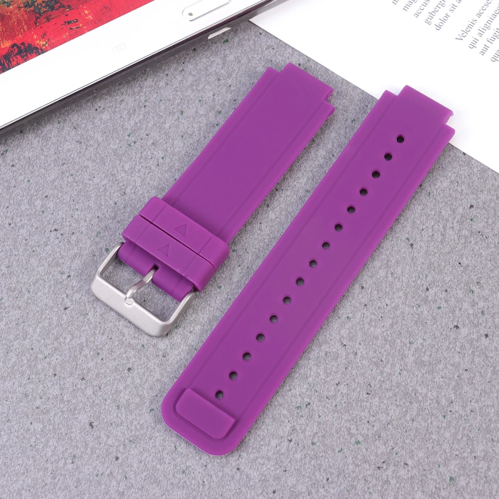 Smart Silicone Watch Band Replacement Silicone Watchstrap Fashionable Wristband Watch Strap Compatible for Garmin Vivoactive Dark Purple