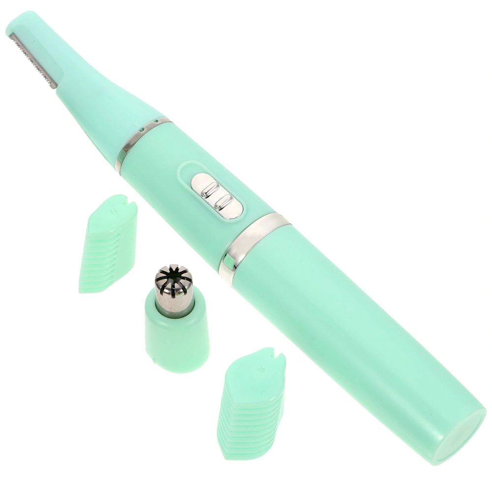 1 Pc Safe Hair Remover Electric Eyebrow Trimmer Creative Brow Trimmer (Green)