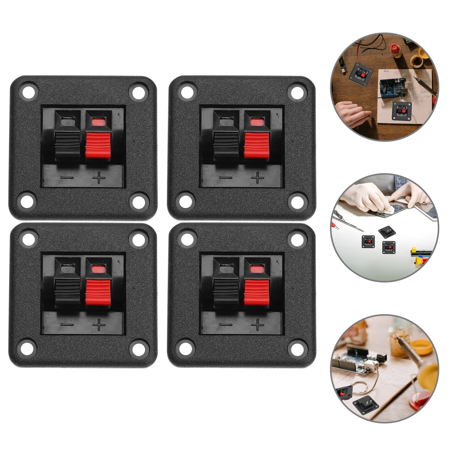 6pcs Speaker Terminal Connectors Stereo Speaker Terminal Wiring Board Switch Plate