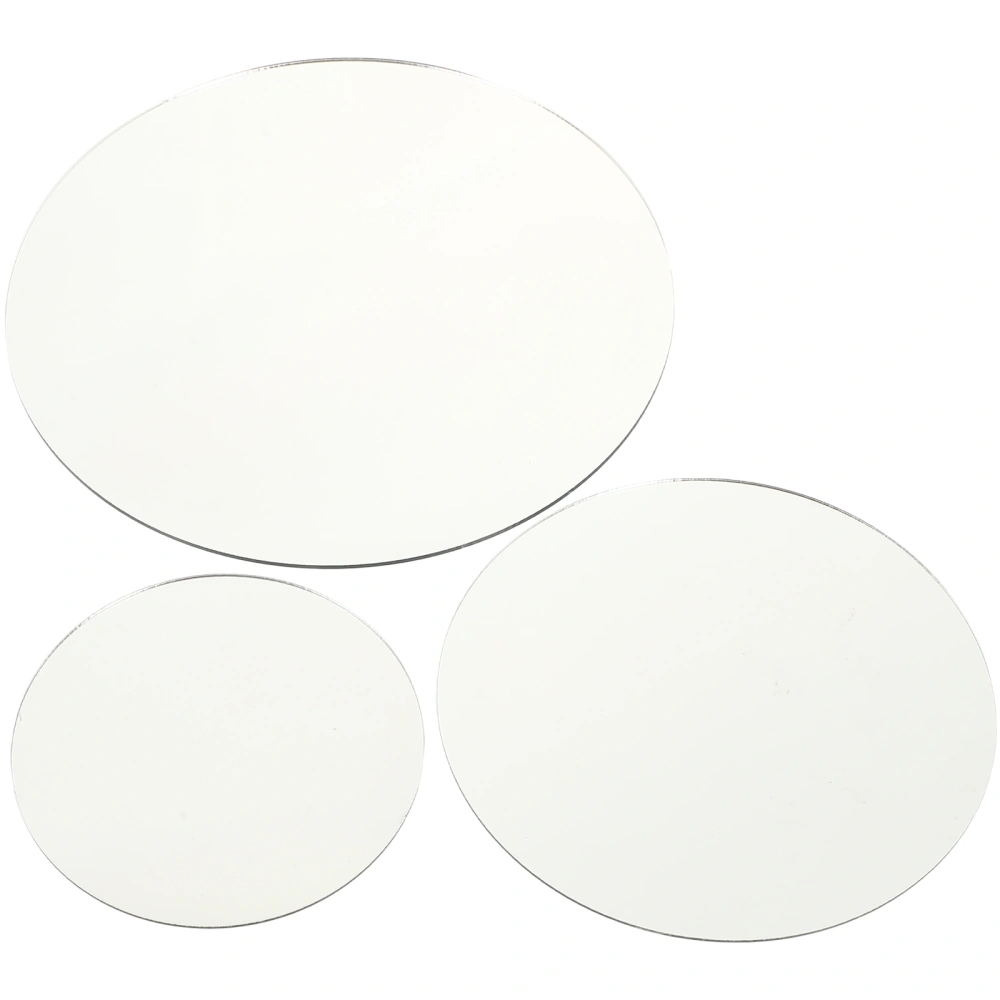 3pcs Reflection Mirror Board Acrylic Reflective Board Photo Backdrops Props Reflector Ornaments