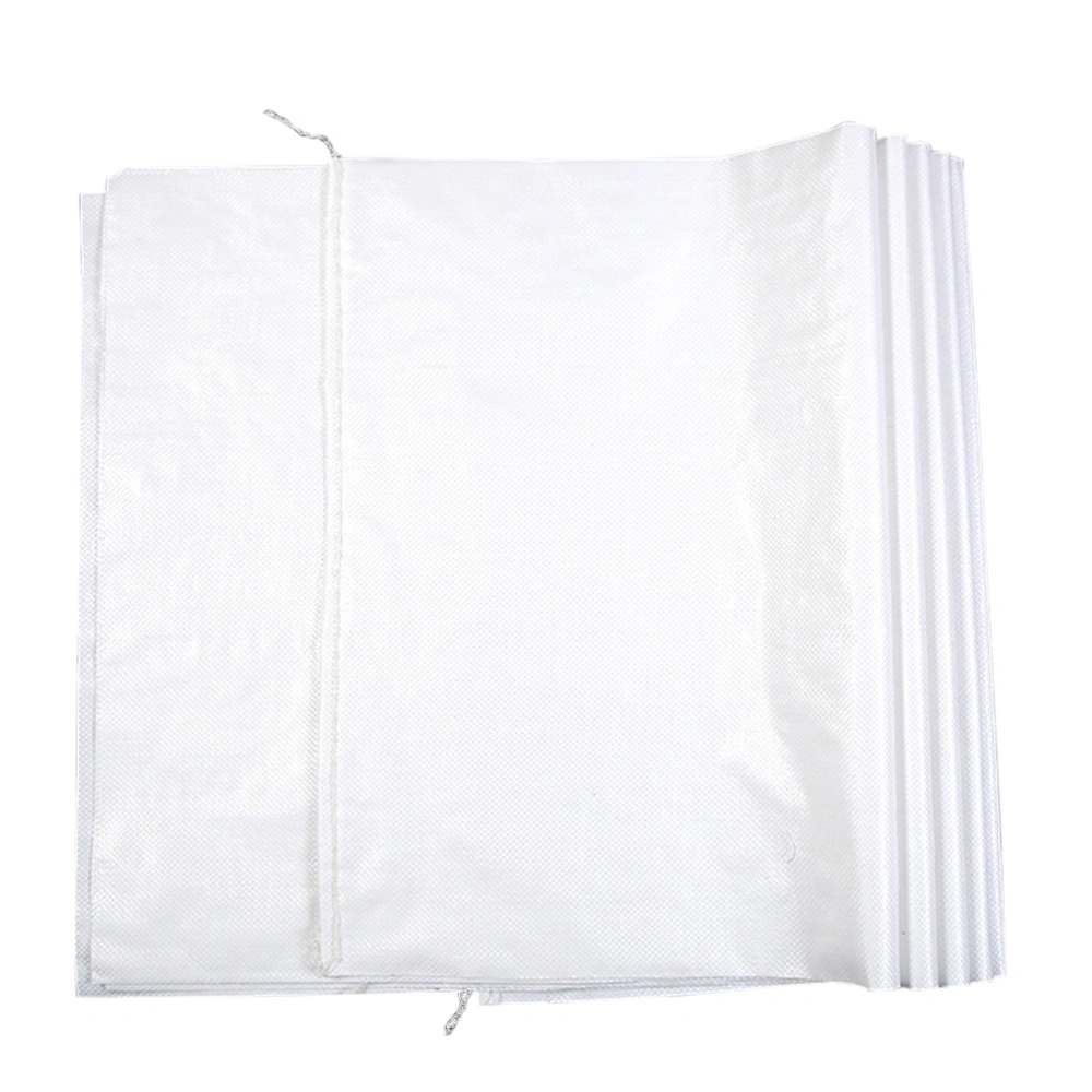 10Pcs White Woven Bag Gunny Sack Sand Bags Plastic Snakeskin Bag For Packaging