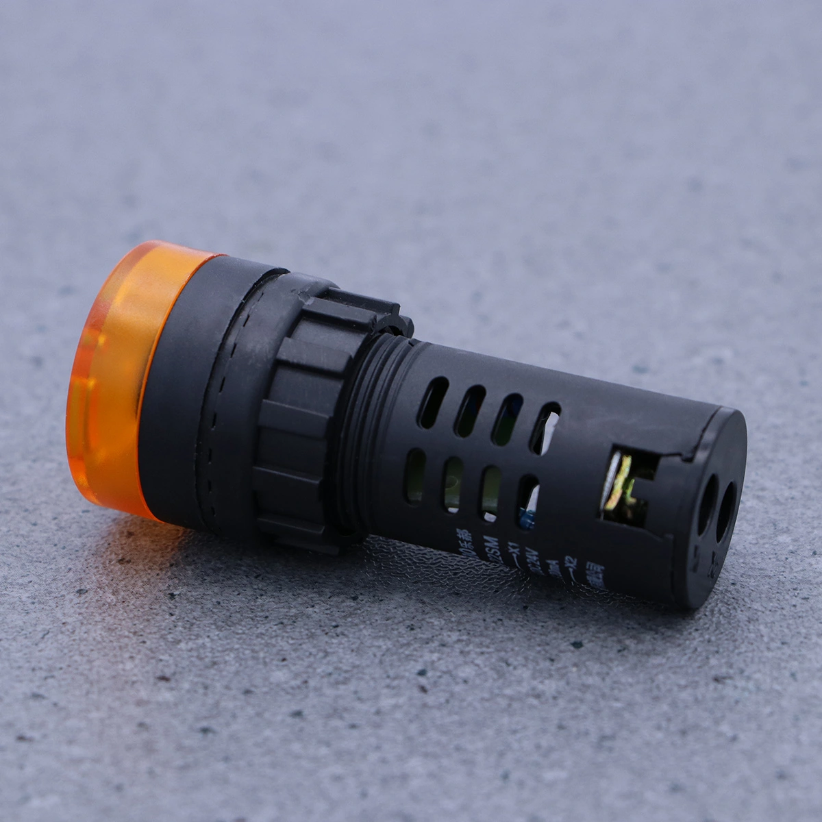 24V Small LED Signal Lamp Indicator Light Buzzer Alarm (Yellow Light)
