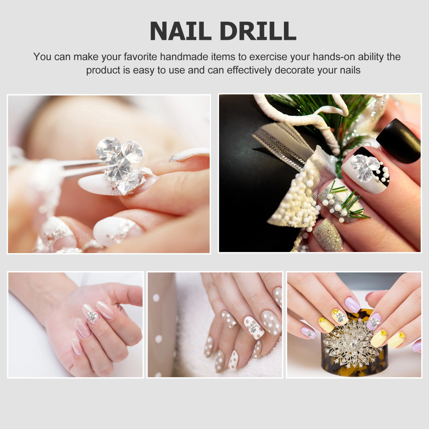 1 Box Nail Charms DIY Flatback Rhinestones Nail Art Ornaments Manicure Decorations