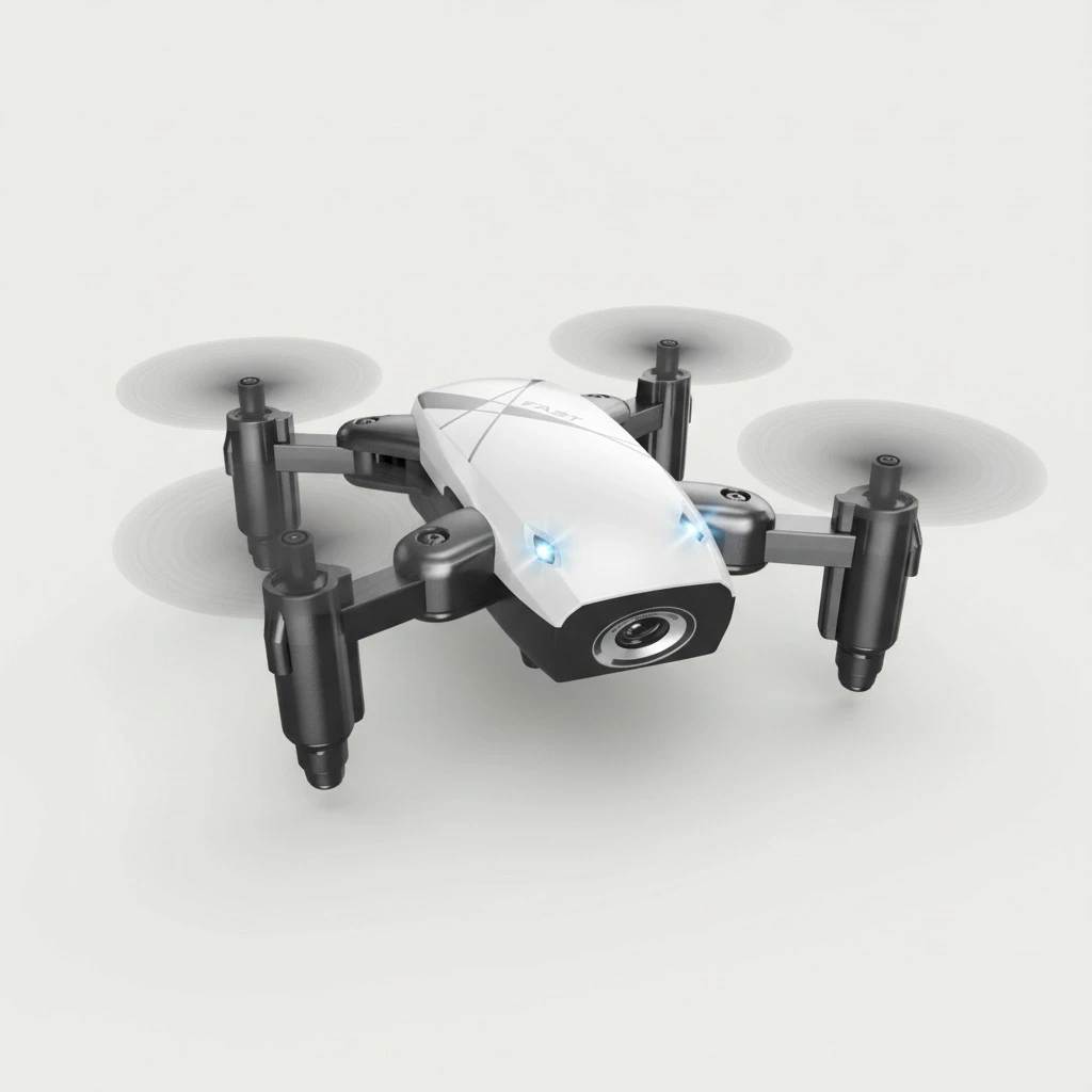 S9 Pocket Mini Foldable RC Drone 2.4GHz 6-Axis Gyro Quadcopter With Camera WiFi FPV Headless Mode One Key Automatic Return Alititude Hold Aircraft Toys (White)