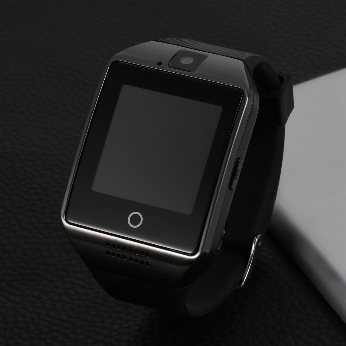 UKCOCO Q18 Smart Wrist Watch Sports Watch USB Charging Smartwatch Phone with Camera TF/SIM Slot GSM Anti-Lost for Android Black