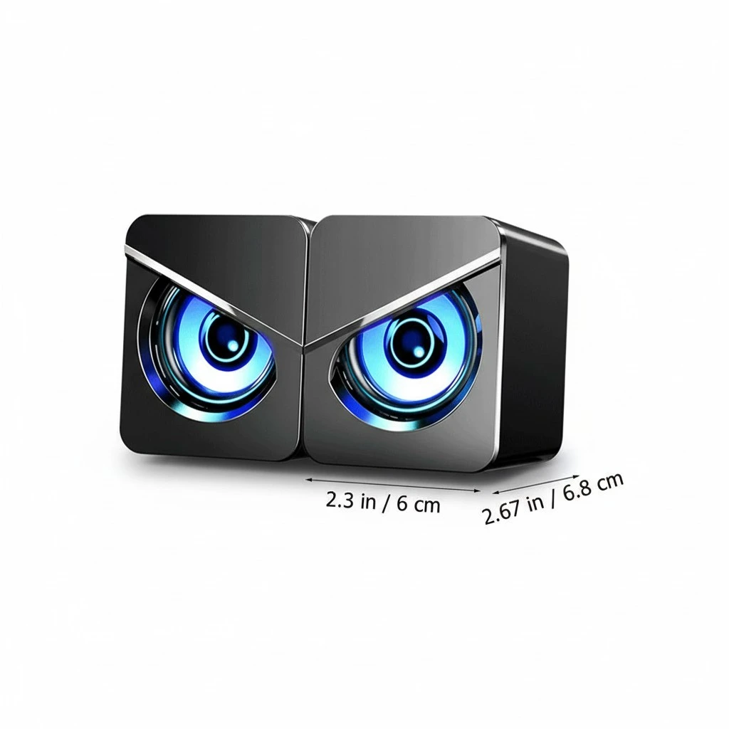 1 Pair of Desktop Computer Speaker Wired Surround Speaker Loudspeaker Box