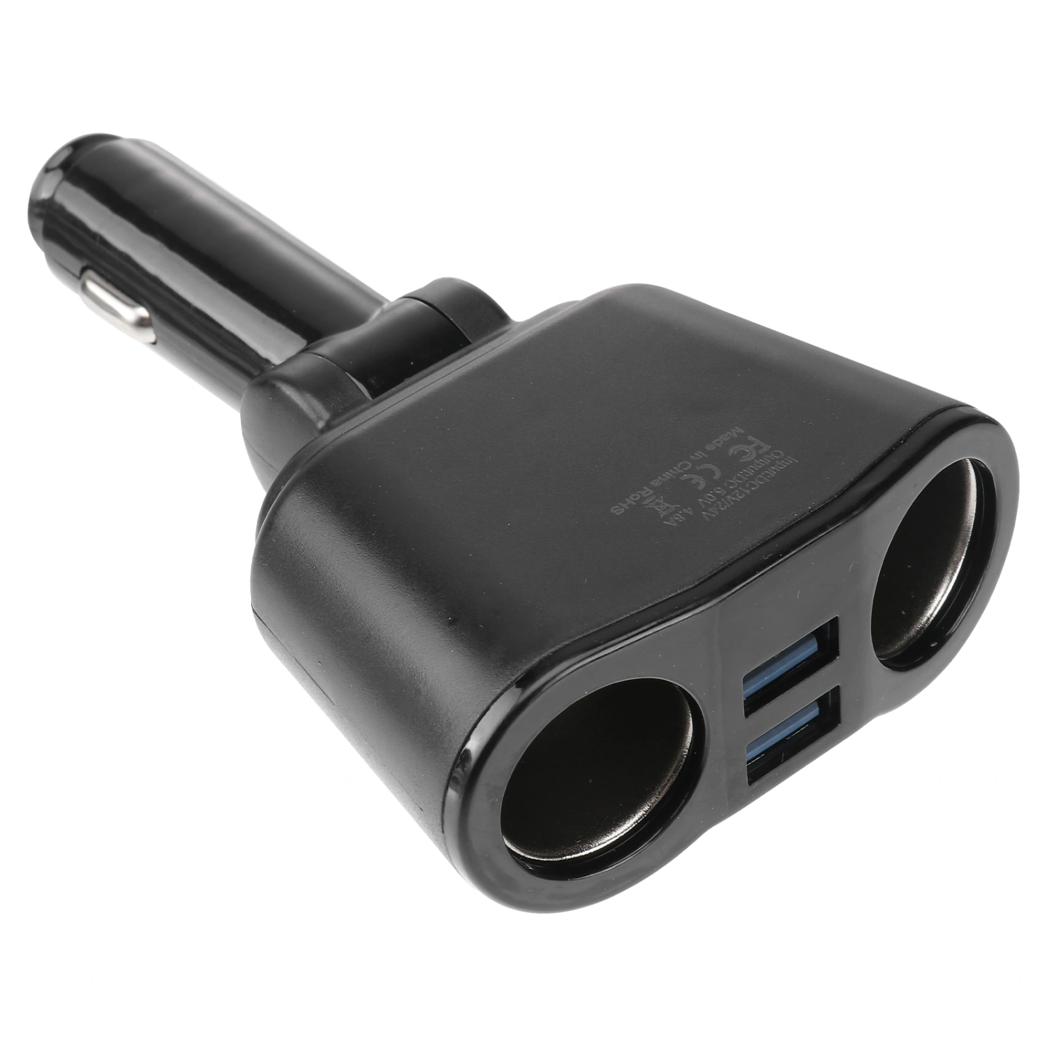 1Pc Car Charging Wire General Vehicle Cigarette Lighter Cigarette Lighter Power Supply Socket(Black)