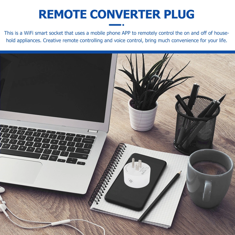 1 Set Smart Converter Plug Remote Converter Plug Converter Plug (US Plug)