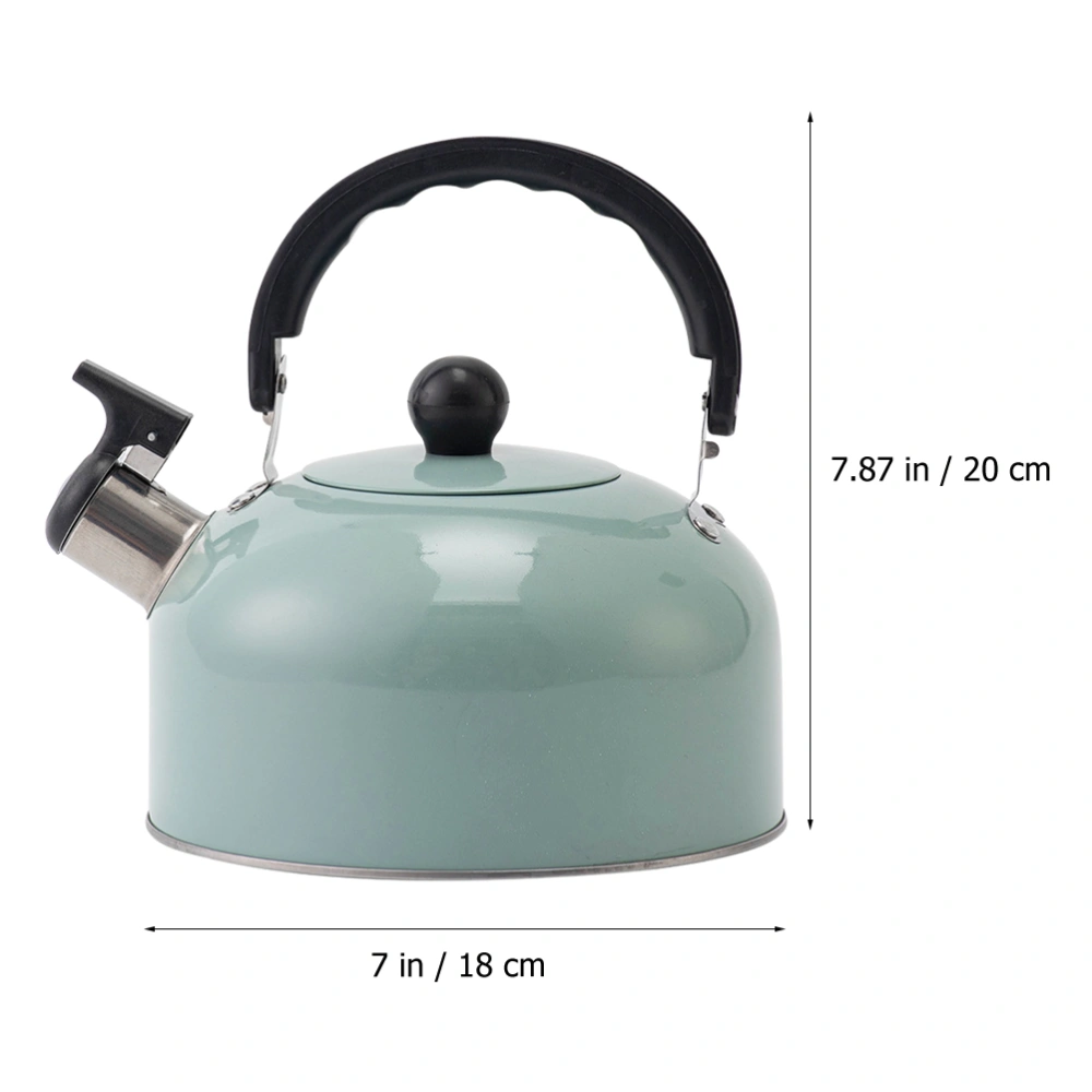 Flat Base Whistle Kettle Stainless Steel Household Water Kettle with Handle