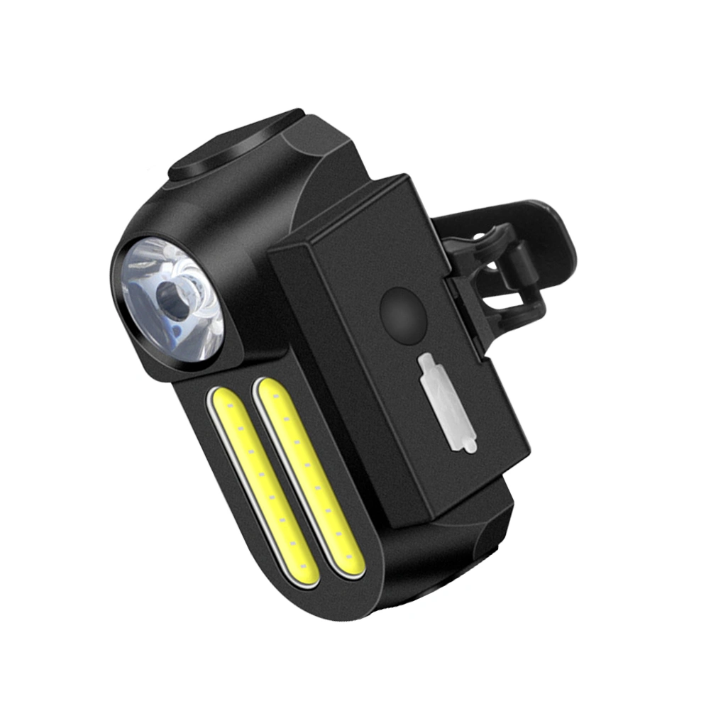 Mountain Bike Headlight USB Rechargeable Warning Light Night Riding Front and Back Light for for Cycling (Black)