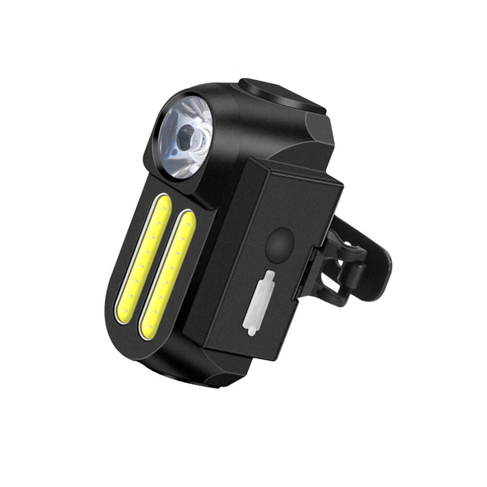 Mountain Bike Headlight USB Rechargeable Warning Light Night Riding Front and Back Light for for Cycling (Black)