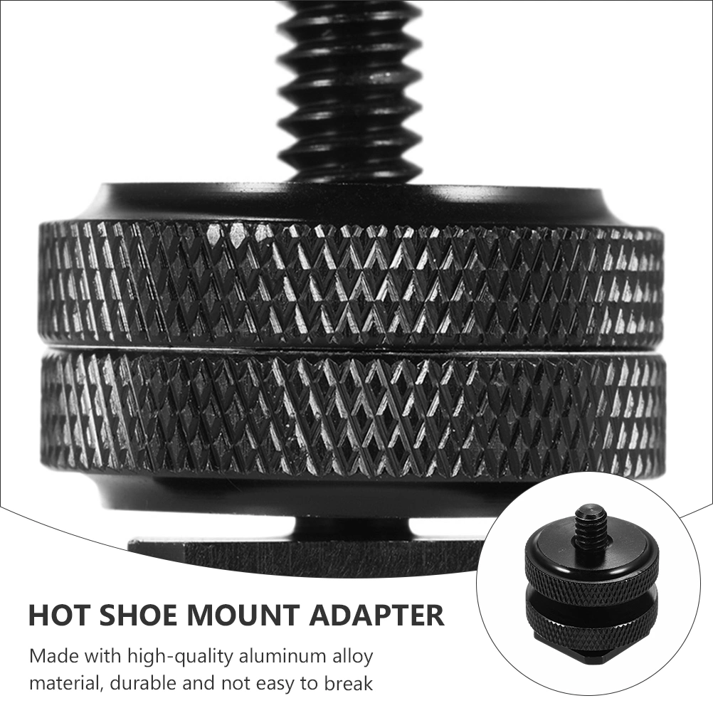 3PCS Hot Shoe Mount Adapter 1/4 inch Dual Layer Hot Shoe Camera Hot Shoe Mount