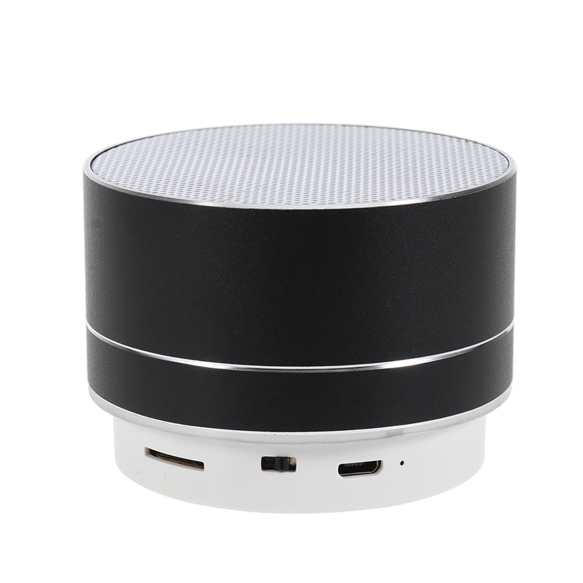 Aluminum Alloy WirelessSpeakers Outdoor portable Mini Metal Speaker with LED Lights Support TF FM Radio (Black)