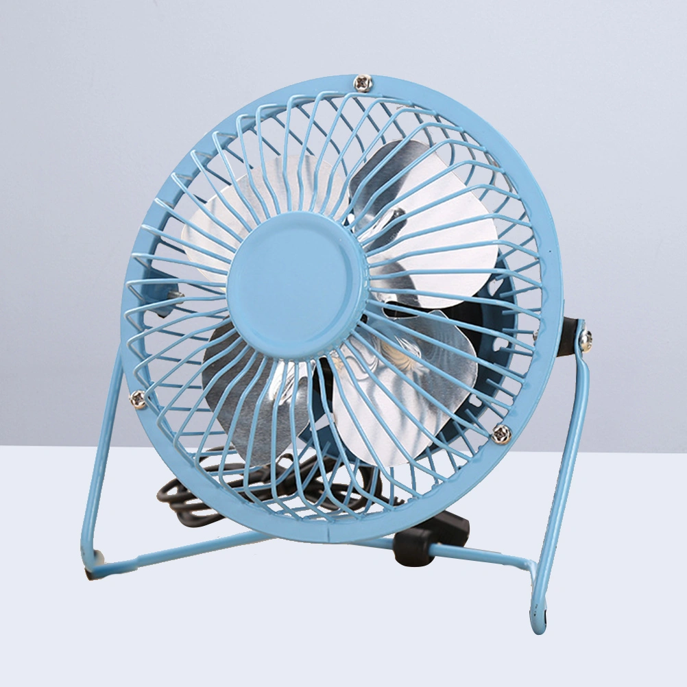 4'' USB Mini Table Fan Portable High Velocity Cooling Fan for Dorm Office Table (Blue)