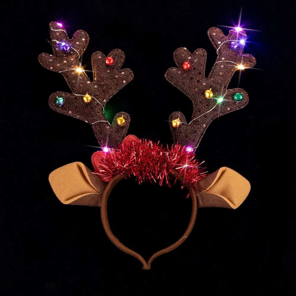 Christmas Headband Led Christmas Headband Deer Antlers Headband Holiday Party Gift