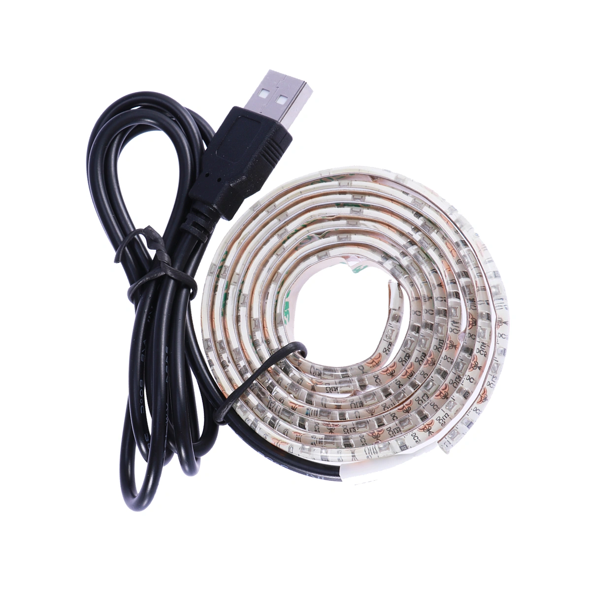 1M Strip Lights Non-Waterproof 3528 LED Lights Strip 60 LED for Birthday Christmas Party Decoration with USB Cable (Red Light)