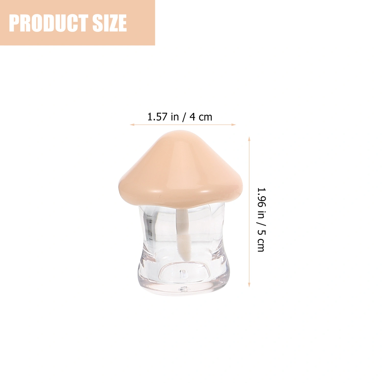 5pcs Mushroom Lip Gloss Tubes Lipstick Lip Gloss Tubes With Wand Lip Gloss Supplies
