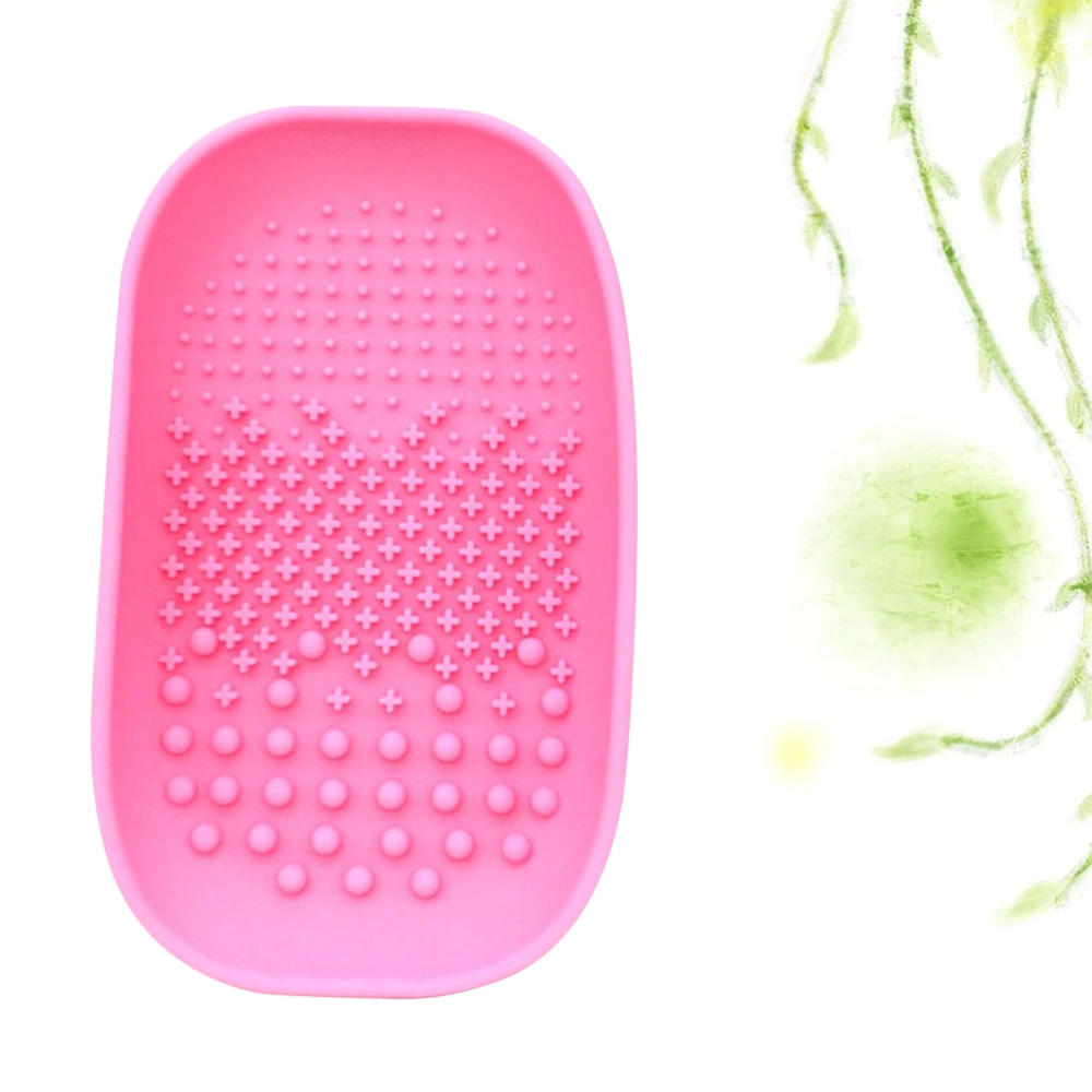 1PC Makeup Brush Cleaning Plate Brush Washing Dish Handheld Cleaning Pad Brushes Scrub Board for Women Random Color