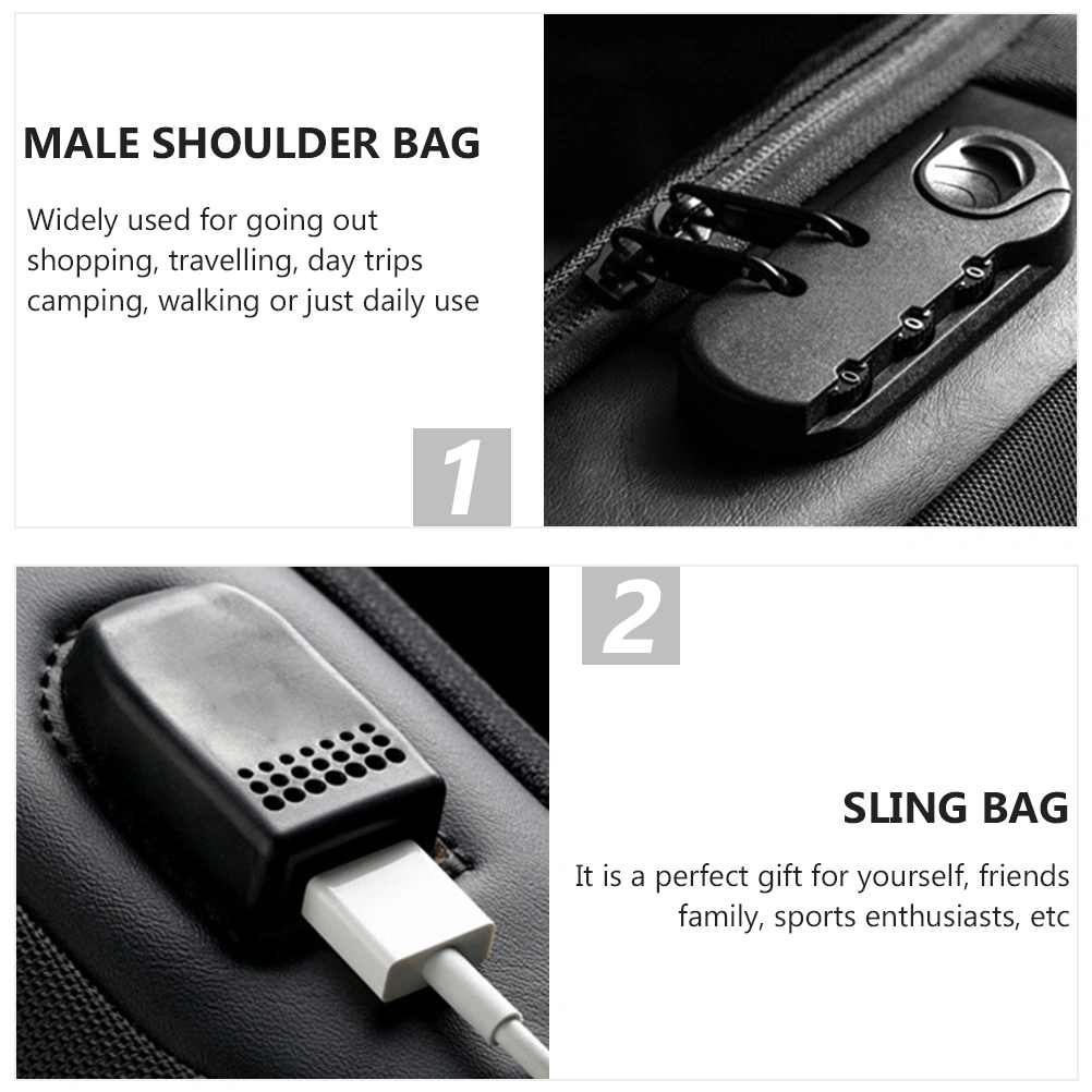 Sling Bag Men Crossbody Bag Anti-theft Shoulder Sling Bag Travelling Chest Pack