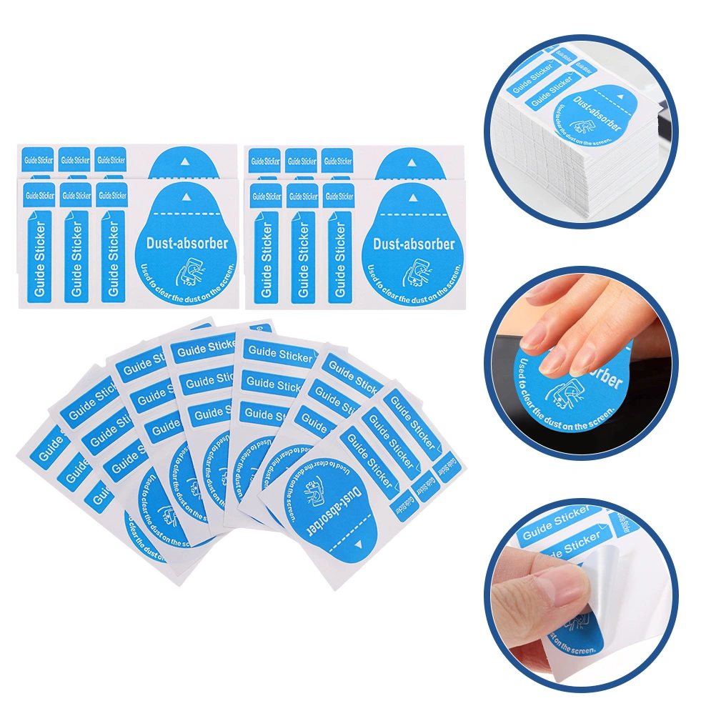 200pcs 3-in-1 Dust Absorber LCD Dedust Sticker for Mobile Phone Tablet Screen
