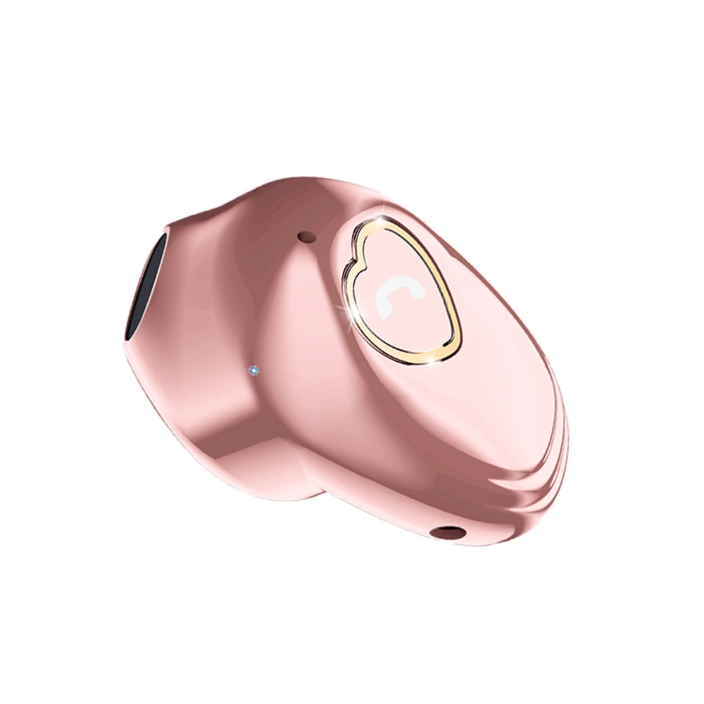 Mini In-ear Wireless Earbuds Invisible 4.2 Built-in Microphone Headphones (Pink)