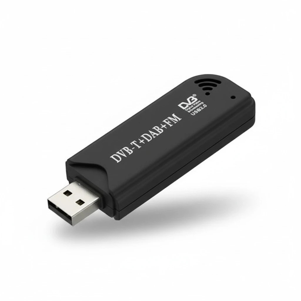 Mini Digital TV Stick USB DVB-T+DAB+FM Radio Tuner Recorder Receiver for Laptop /PC (Black)