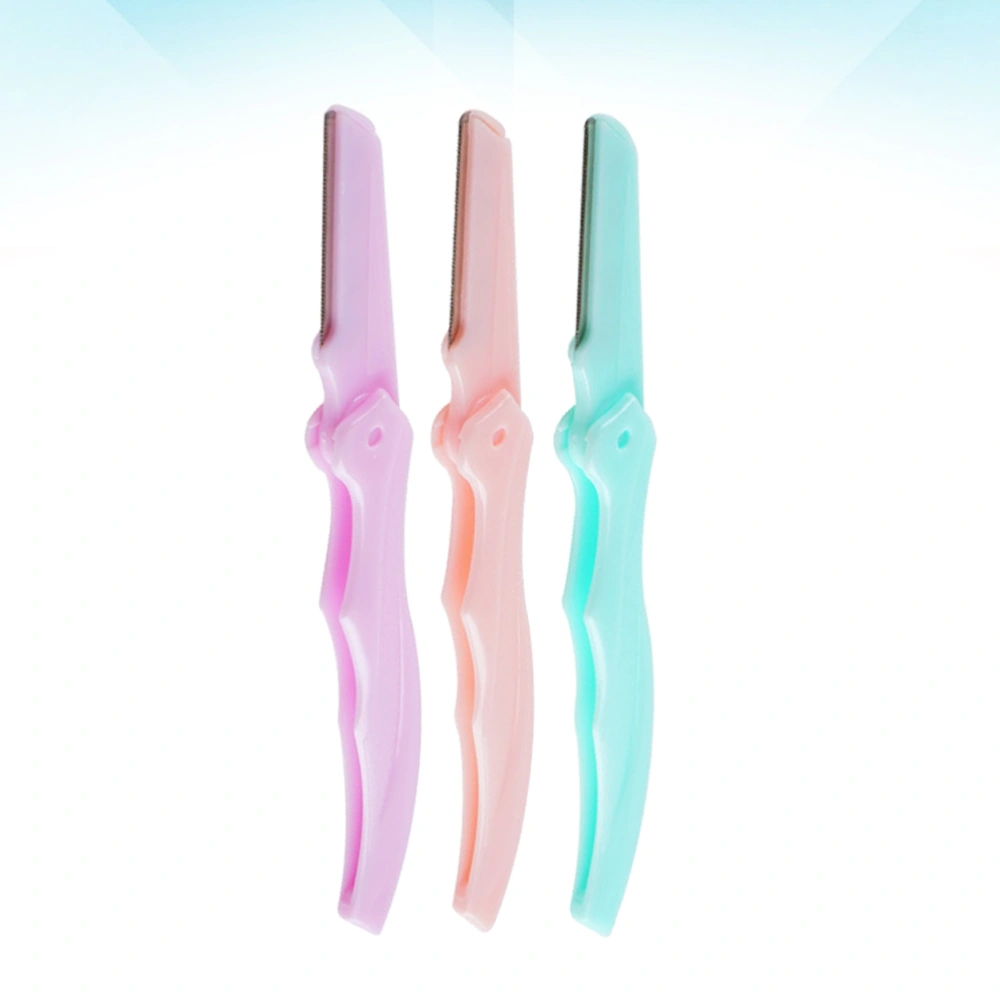 2 Bag 6pcs Folding Eyebrow Shaping Tools Useful Eyebrow Trimmer Eyebrow Razor Makeup Tool