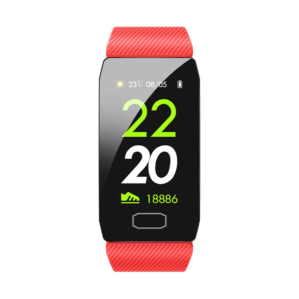 CY09-Q1 Smart Wristband Sleep Monitor Daily Water Resistant Fitness Alarm Blood Pressure Heart Rate Monitor Smart Band Bracelet (Red)