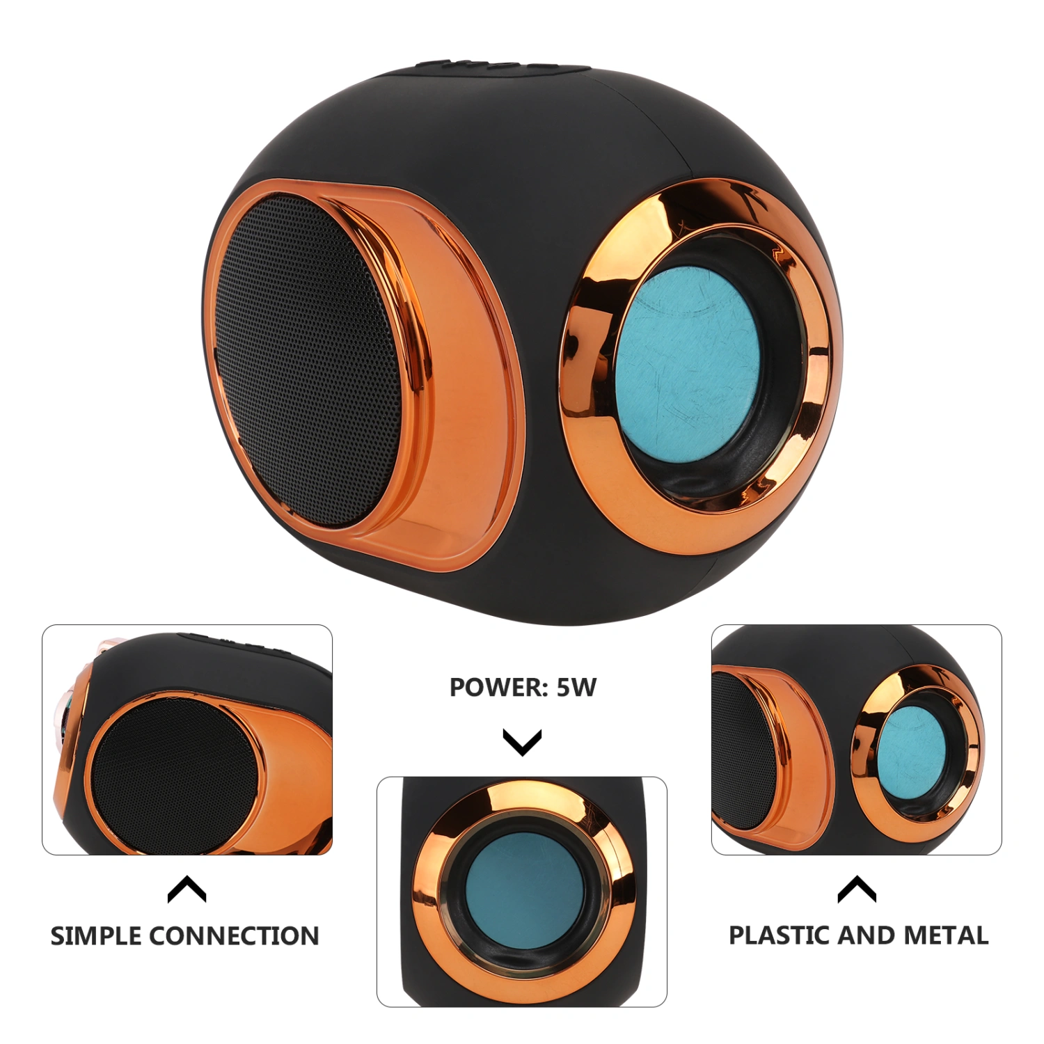 X6 Portable Mini Wireless Speaker Bass Soundbar Subwoofer Wireless Loudspeaker TWS Support TF Audio Music Player Speaker (Black)