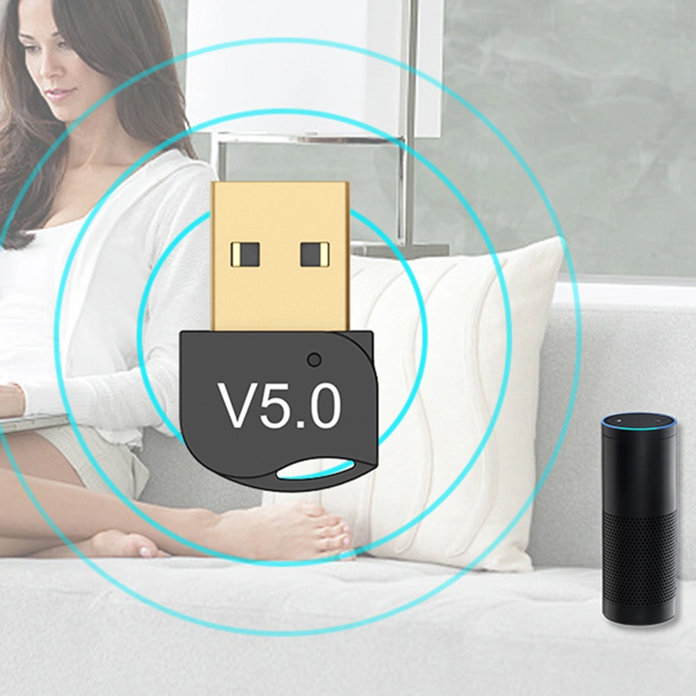1PC USB Receiver Adapter 5.0 USB Transceiver Receiver Computer Wireless USB Receiver Transmitter Multi-purpose USB Transceiver for Home Office Black