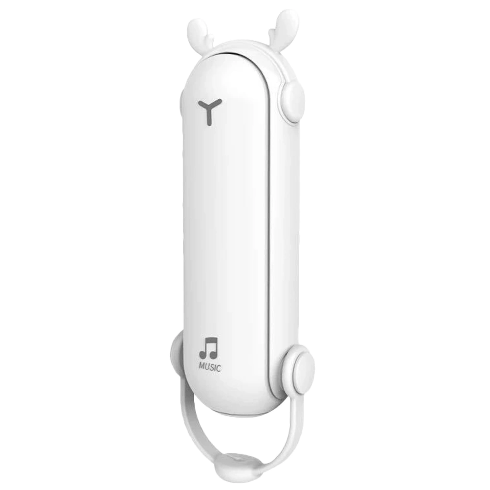Flashlight Fan Portable Handheld Fan Summer Cooling Fan Home Office School Folding Fan USB Charging Mini Fan (White)