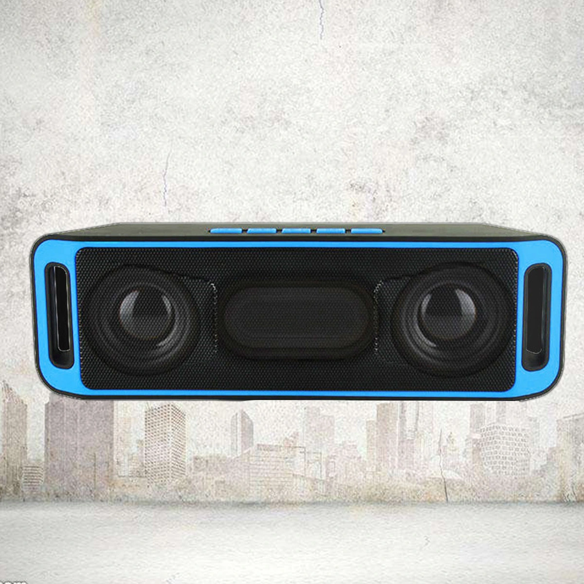 Mini Portable Wireless  4.0 Speaker Subwoofer USB Flash FM Radio Stereo MP3 Player (Blue)