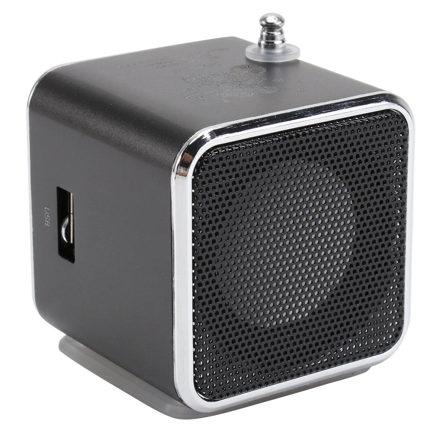Mini Digital Portable Music MP3/4 Player Micro SD/TF USB Disk Speaker FM Radio (Black)