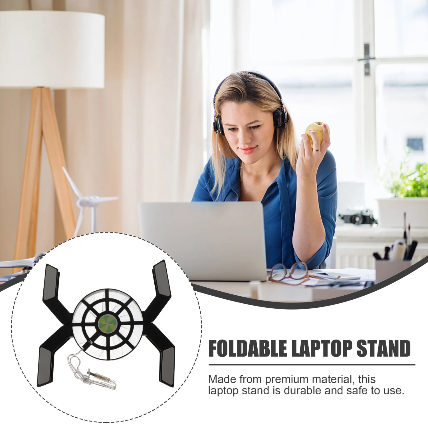 1Pc Multi-function Laptop Cooler Laptop Large Cooling Fan Laptop Luminous Fan