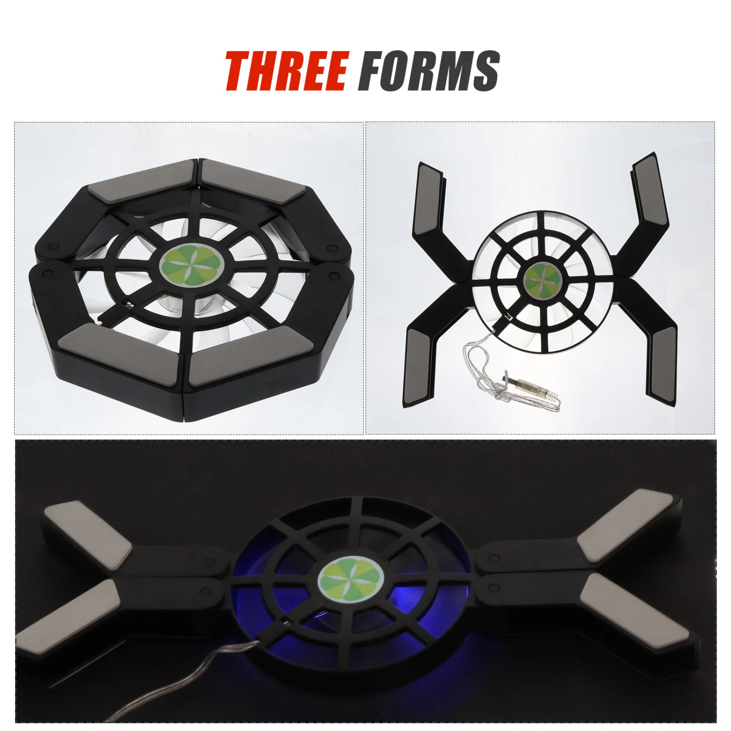 1Pc Multi-function Laptop Cooler Laptop Large Cooling Fan Laptop Luminous Fan