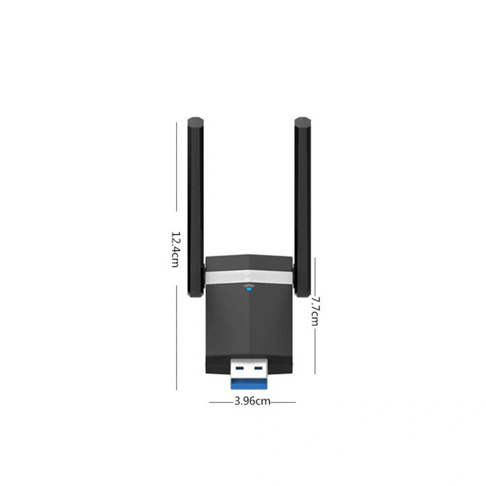 1200Mbps Wireless USB WiFi Adapter Dual Band 5.8G USB Laptop Network Adapters for Computer Windows (800m Black)