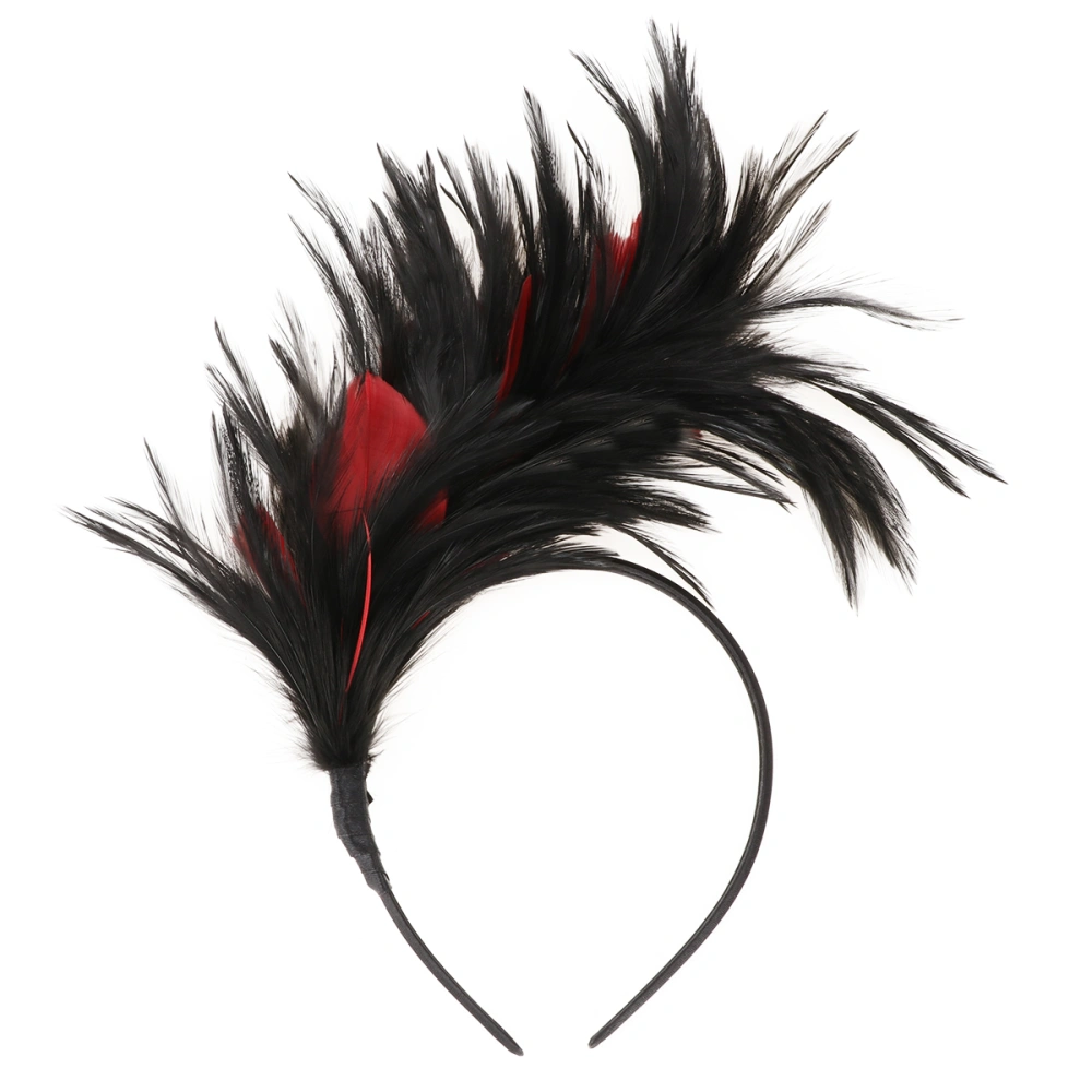 Fascinator Hair Feathers Headband Performance Hairband Masquerade Headwear