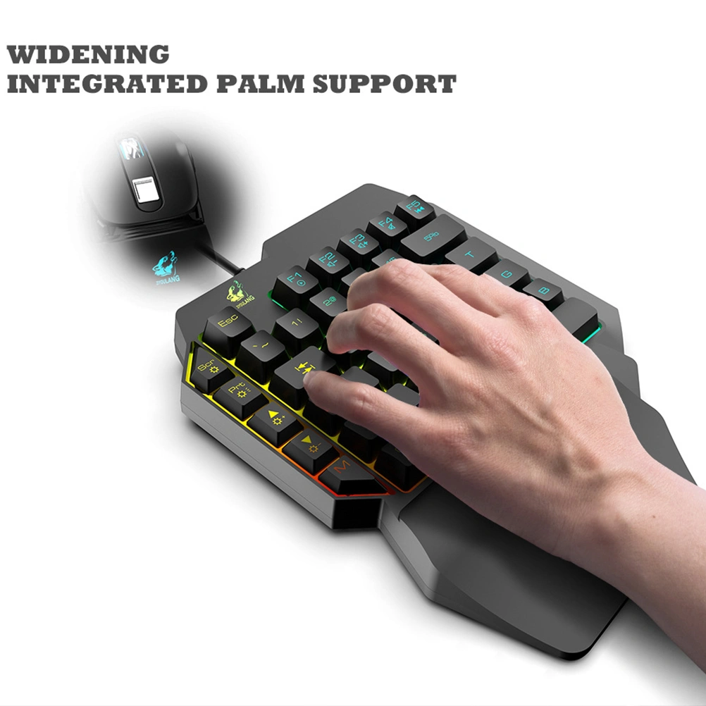 Easy Use Gaming Keyboard Backlight Keyboard E-Sport Keyboard Computer Game Keyboard Play Game Keyboard for Home Dorm with Mouse