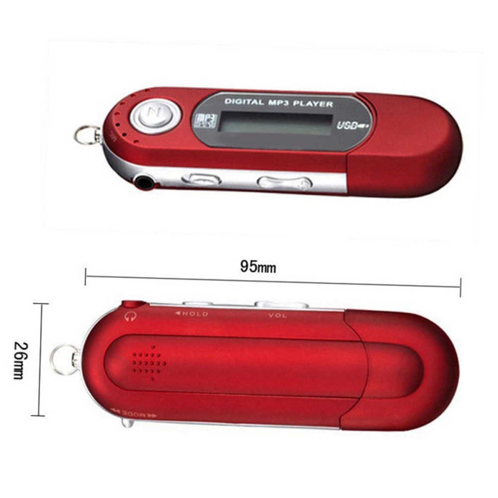 Portable Music Player MP3 Player for Loudspeaker Box Sports Outdoor Running (Red)