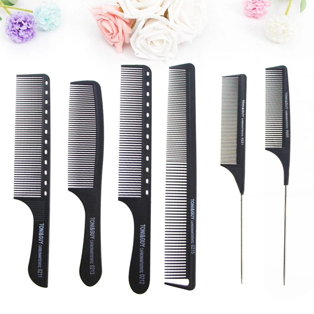 6pcs of One Set Professional Hair Comb Durable Comb Portable Hair Groomer Folding Hair Comb for Home Man Woman Salon Barber