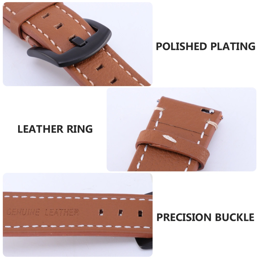 1PC Leather Watchband Watch Replacement Strap Wristband for Smart Watch 22mm