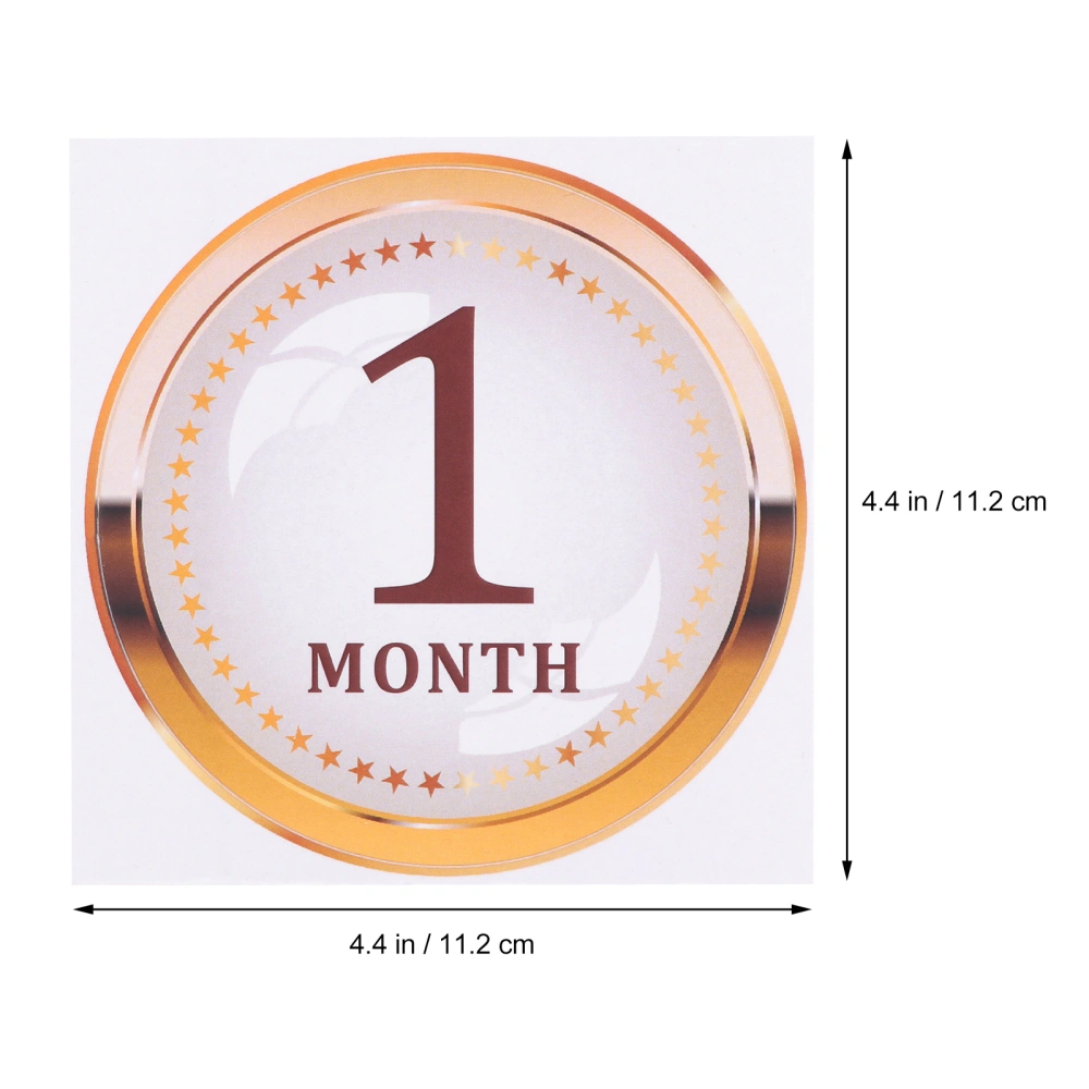 1 Set Baby First Year Growth Sticker Newborn Monthly Sticker for Scrapbook Photo