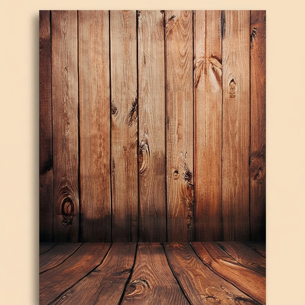 1,5 M * 1 M Wood Floor Photography Backdrops Photo Props Studio Background (Red Wood Color)