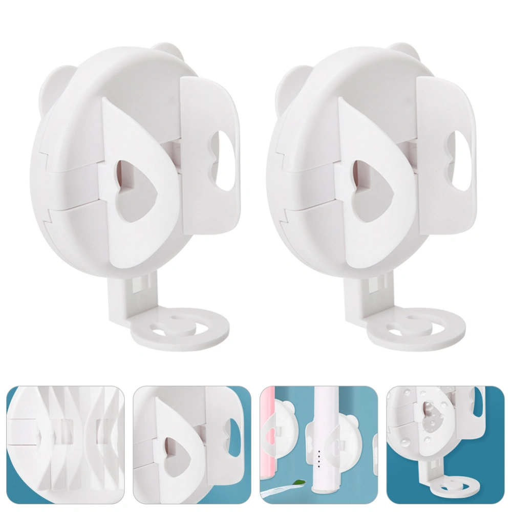 2pcs Electric Toothbrush Stand Toothbrush Rack Electric Toothbrush Drain Holder