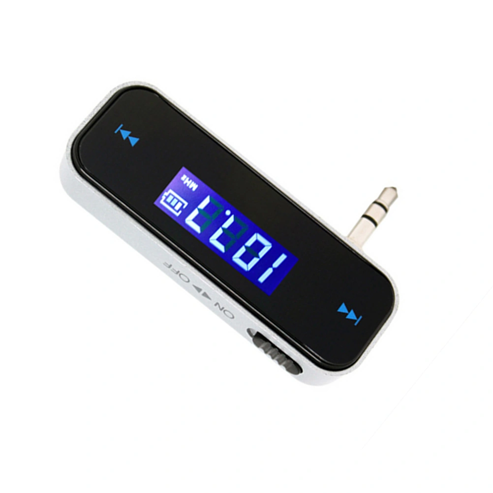 Foldable 3.5mm-plug Wireless In-Car Handsfree Mini LCD FM Transmitter for iPhone /iPad /iPod /Samsung /HTC /Motorola /Nokia (Black)