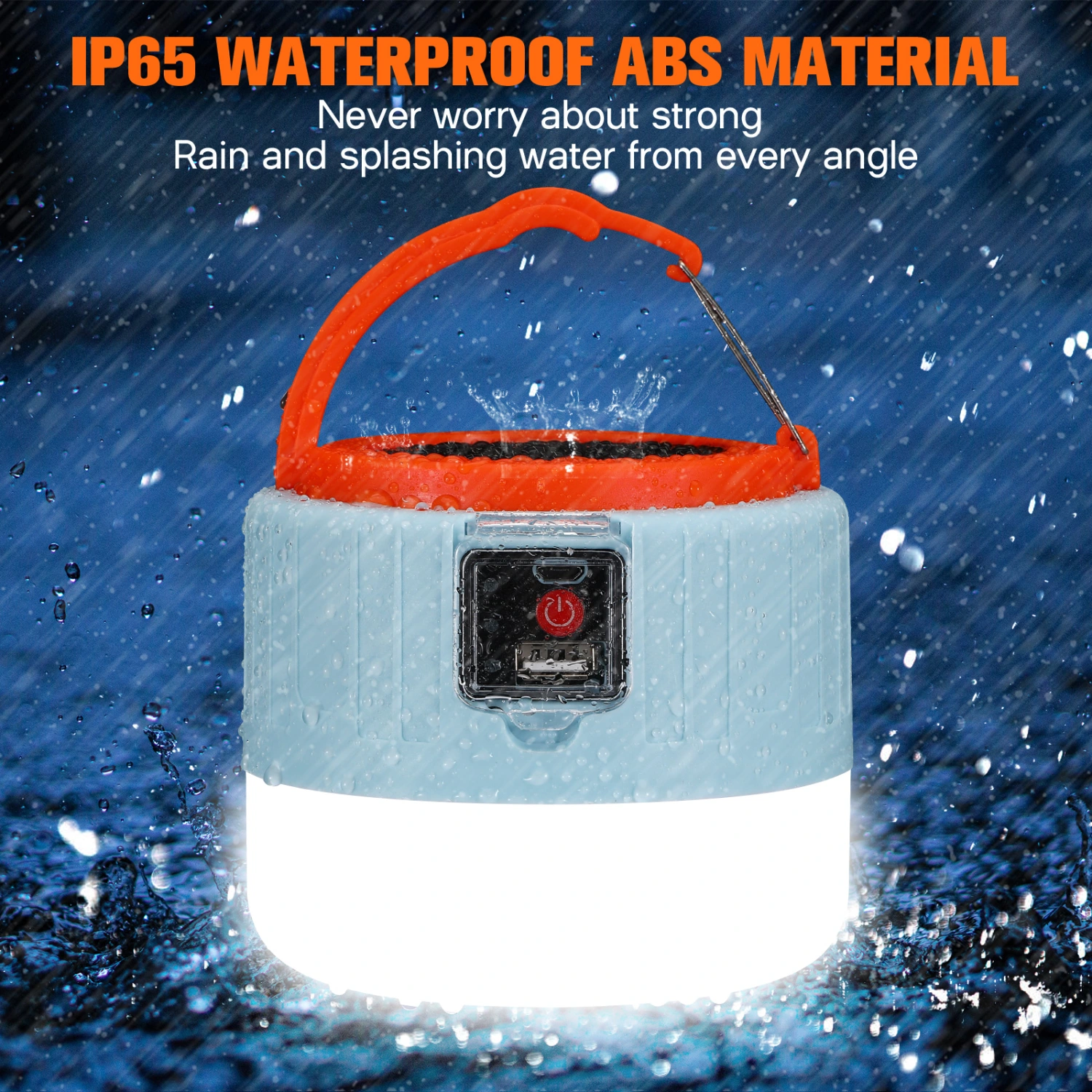 Camping Lantern USB Rechargeable Solar Camp Light Remote Control Camping Light for Tents Hiking Camping