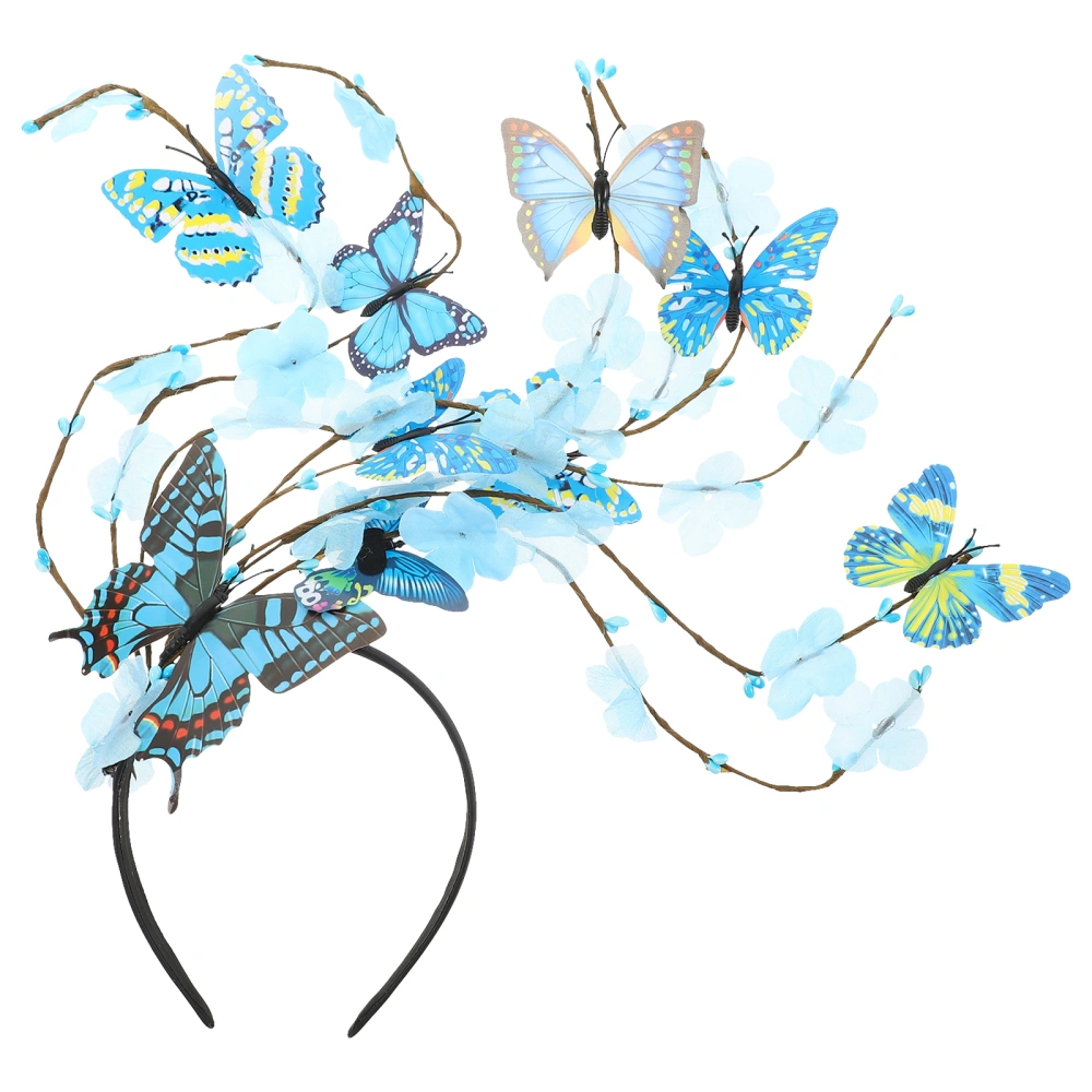 Butterfly Fascinator Headband Exaggerated Headband Tea Party Headpiece Women Headdress