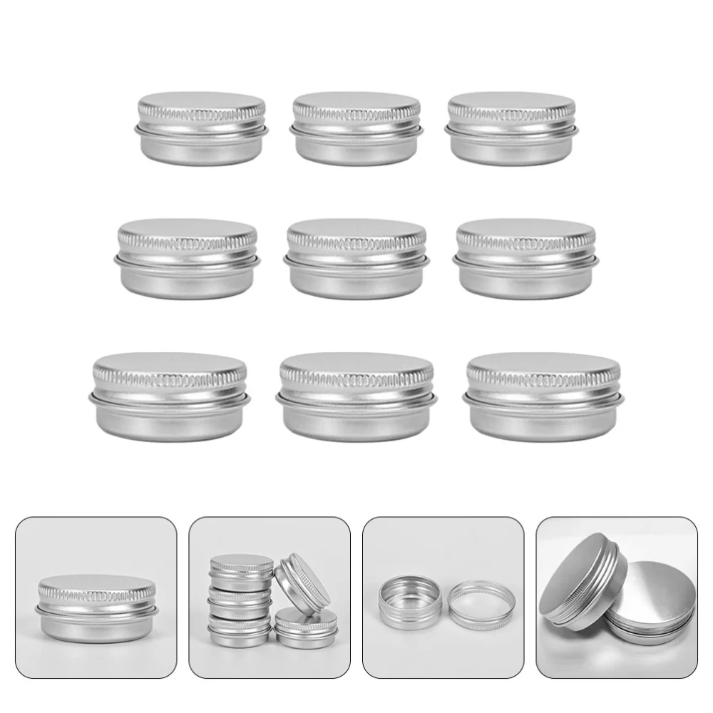 9Pcs Whorl Aluminum Caps Leak Proof and Secure Makeup Cream Jar for Home