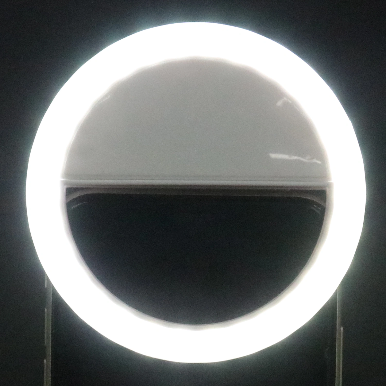 1pc LED Portable Photography Fill Lights Cellphone Selfie Ring Light Supplementary Lighting Flash Light (Cosmetic Mirror, Charging Style, With USB Cable, White)