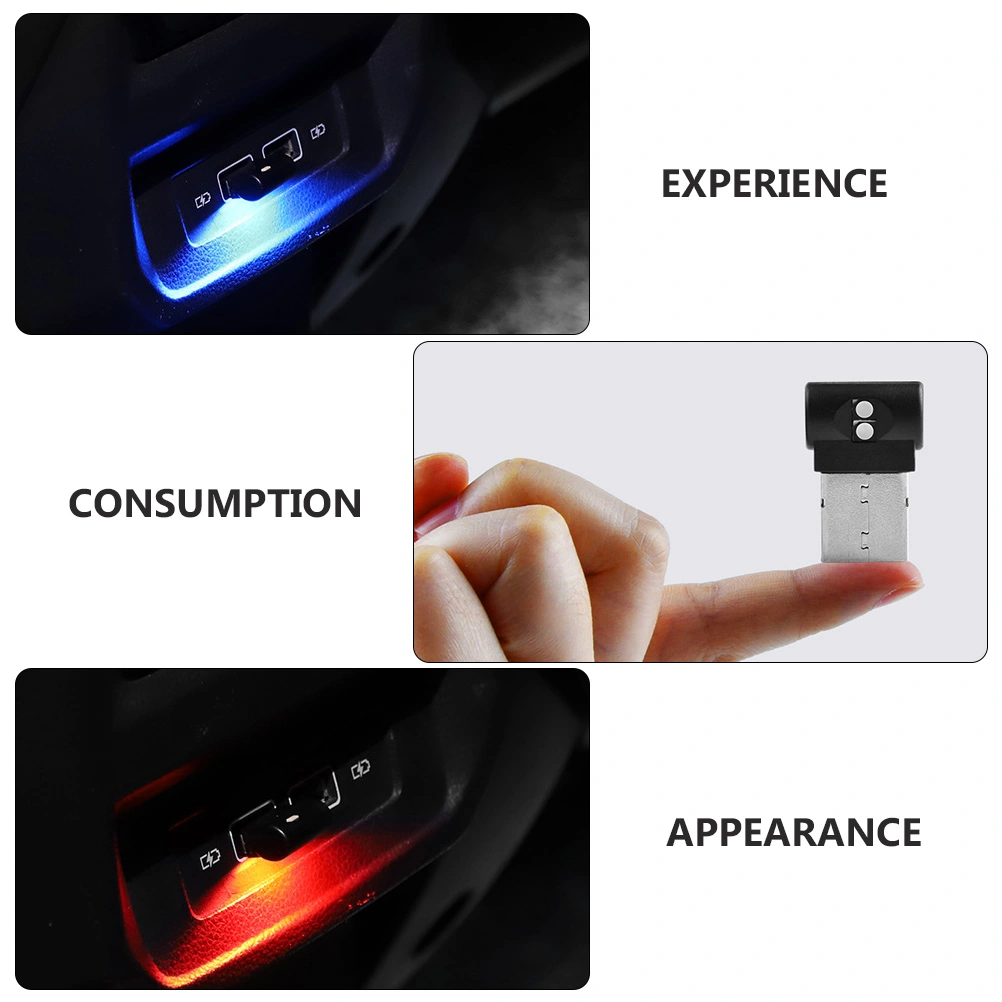 Practical LED Car USB Atmosphere Light Mini Car Interior Light Decorative Lamp